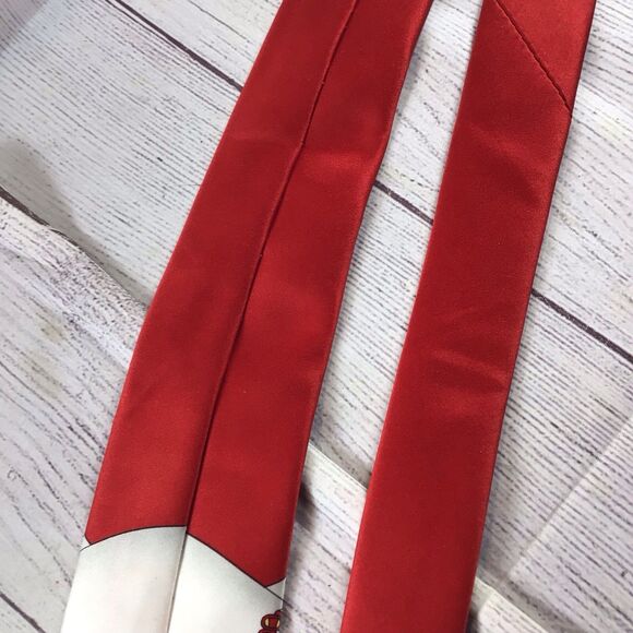 Vintage Hallmark Holiday Traditions Red Green Santa Reindeer Golf Tie - Picture 13 of 14